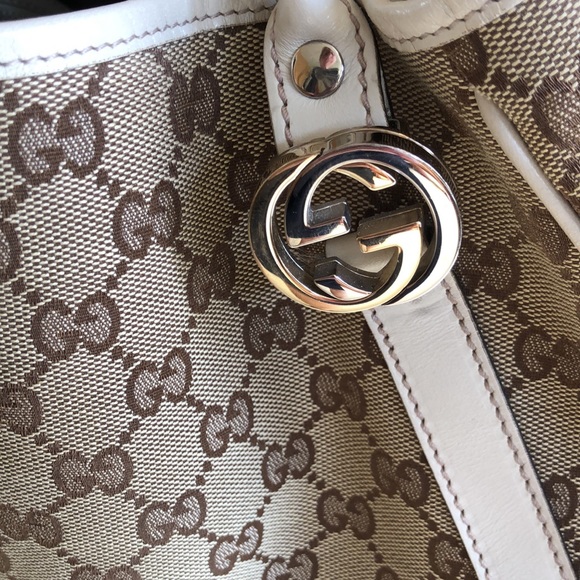 Authentic Gucci medium GG Twins Canvas Tote - Picture 5 of 15